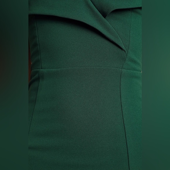 🌶️ CLEARANCE SHOW  Lulus Song of Love Hunter Green Off-the-Shoulder Maxi‎ Dres - Picture 9 of 9